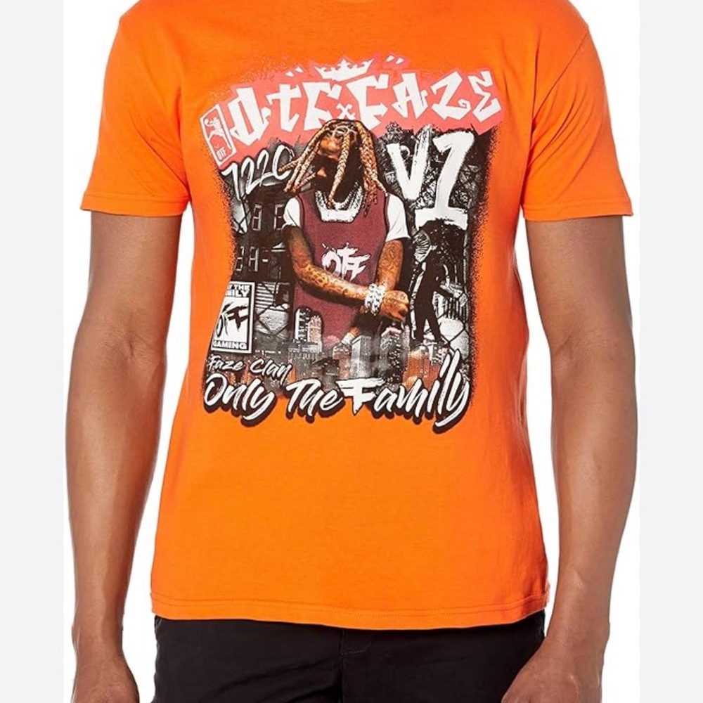 Vibrant Orange Graphic Tee